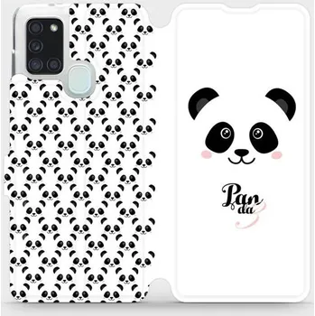 Pouzdro na mobilní telefon Flipové pouzdro Mobiwear - Samsung Galaxy A21S - M030P Panda Amálka (Knížkové flip pouzdro, obal, kryt na mobil Samsung Galaxy A21S - M030P Panda Amálka, materiál Umělá kůže + TPU - ochrana 360°, stojánek, silikonová vanička, magnetické zavírání)