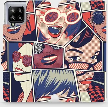 Pouzdro na mobilní telefon Flipové pouzdro Mobiwear - Samsung Galaxy A42 - VP18P Komiks (Knížkové flip pouzdro, obal, kryt na mobil Samsung Galaxy A42 - VP18P Komiks, materiál Umělá kůže + TPU - ochrana 360°, stojánek, silikonová vanička, magnetické zavírání)