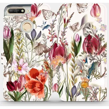 Pouzdro na mobilní telefon Flipové pouzdro Mobiwear - Honor 7A - MP01S Rozkvetlá louka (Knížkové flip pouzdro, obal, kryt na mobil Honor 7A - MP01S Rozkvetlá louka, materiál Umělá kůže + TPU - ochrana 360°, stojánek, silikonová vanička, magnetické zavírání)