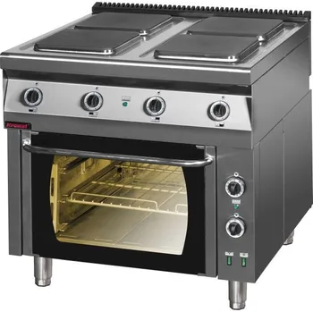 Sporák Elektrický sporák KROMET 900.KE-4PE/1T s elektrickou horkovzdušnou troubou/ ploten 4