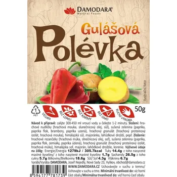 Damodara - Damodara POLÉVKA GULÁŠOVÁ - 50 g - Gulášová