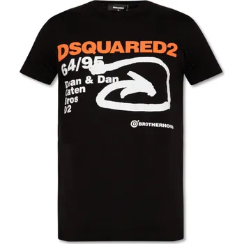 Pánské tričko DSQUARED2 Brotherhood Black tričko M Černá