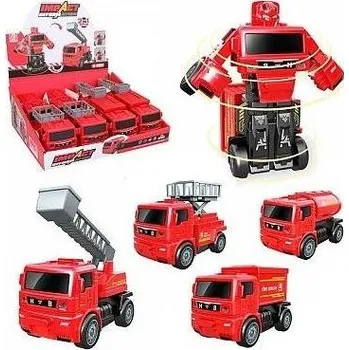 Robot Robot - hasičská auta, měnící se, na setrvačník,