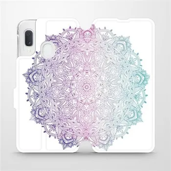 Pouzdro na mobilní telefon Flipové pouzdro Mobiwear - Samsung Galaxy A20e - M008S Mandala (Knížkové flip pouzdro, obal, kryt na mobil Samsung Galaxy A20e - M008S Mandala, materiál Umělá kůže + TPU - ochrana 360°, stojánek, silikonová vanička, magnetické zavírání)