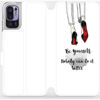 Pouzdro na mobilní telefon Flipové pouzdro Mobiwear - Xiaomi Redmi Note 10 5G - M046P Be yourself (Knížkové flip pouzdro, obal, kryt na mobil Xiaomi Redmi Note 10 5G - M046P Be yourself, materiál Umělá kůže + TPU - ochrana 360°, stojánek, silikonová vanička, magnetické zavírání)