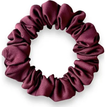 MURU Úzká saténová scrunchie gumička - Bordó matná