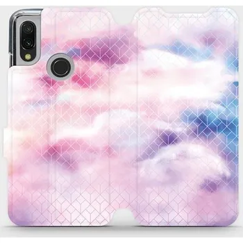 Pouzdro na mobilní telefon Flipové pouzdro Mobiwear - Xiaomi Redmi 7 - MR02S Vodovkové obrazce (Knížkové flip pouzdro, obal, kryt na mobil Xiaomi Redmi 7 - MR02S Vodovkové obrazce, materiál Umělá kůže + TPU - ochrana 360°, stojánek, silikonová vanička, magnetické zavírání)