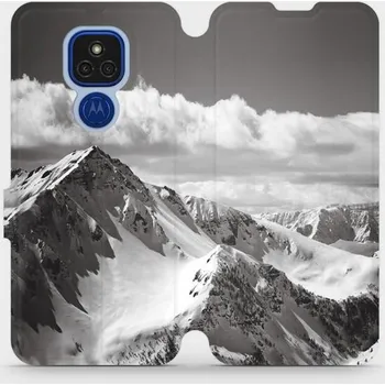 Pouzdro na mobilní telefon Flipové pouzdro Mobiwear - Motorola Moto E7 Plus - M152P Velehory (Knížkové flip pouzdro, obal, kryt na mobil Motorola Moto E7 Plus - M152P Velehory, materiál Umělá kůže + TPU - ochrana 360°, stojánek, silikonová vanička, magnetické zavírání)