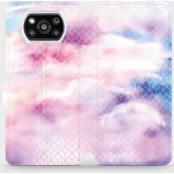 Pouzdro na mobilní telefon Flipové pouzdro Mobiwear - Xiaomi Poco X3 Pro - MR02S Vodovkové obrazce (Knížkové flip pouzdro, obal, kryt na mobil Xiaomi Poco X3 Pro - MR02S Vodovkové obrazce, materiál Umělá kůže + TPU - ochrana 360°, stojánek, silikonová vanička, magnetické zavírání)