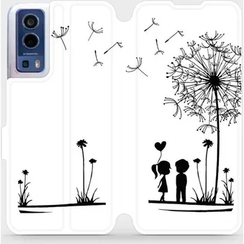 Pouzdro na mobilní telefon Flipové pouzdro Mobiwear - Vivo Y72 5G / Vivo Y52 5G - MH16P Dvojice s pampeliškou (Knížkové flip pouzdro, obal, kryt na mobil Vivo Y72 5G / Vivo Y52 5G - MH16P Dvojice s pampeliškou, materiál Umělá kůže + TPU - ochrana 360°, stojánek, silikonová vanička,