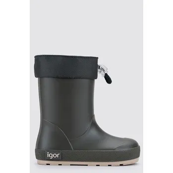 Dívčí obuv IGOR holínky Yogi Borreguito DK Cuello Kaki/Khaki - zateplené Velikost EU: 23, vnitřní délka: 152, vnitřní šířka: 63