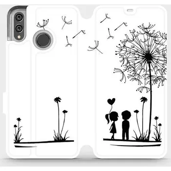 Pouzdro na mobilní telefon Flipové pouzdro Mobiwear - Honor 8X - MH16P Dvojice s pampeliškou (Knížkové flip pouzdro, obal, kryt na mobil Honor 8X - MH16P Dvojice s pampeliškou, materiál Umělá kůže + TPU - ochrana 360°, stojánek, silikonová vanička, magnetické zavírání)