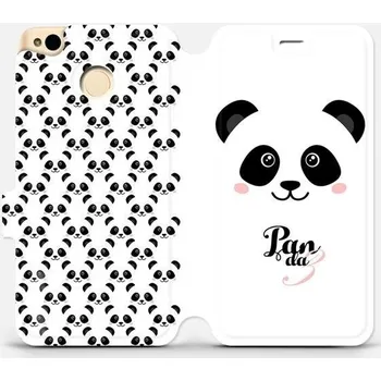 Pouzdro na mobilní telefon Flipové pouzdro Mobiwear - Xiaomi Redmi 4X - M030P Panda Amálka (Knížkové flip pouzdro, obal, kryt na mobil Xiaomi Redmi 4X - M030P Panda Amálka, materiál Umělá kůže + TPU - ochrana 360°, stojánek, silikonová vanička, magnetické zavírání)