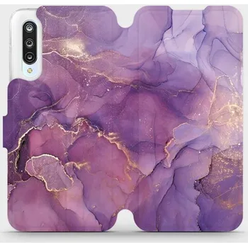 Pouzdro na mobilní telefon Flipové pouzdro Mobiwear - Xiaomi Mi 9 Lite - VP20S Fialový mramor (Knížkové flip pouzdro, obal, kryt na mobil Xiaomi Mi 9 Lite - VP20S Fialový mramor, materiál Umělá kůže + TPU - ochrana 360°, stojánek, silikonová vanička, magnetické zavírání)