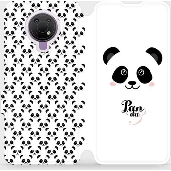 Pouzdro na mobilní telefon Flipové pouzdro Mobiwear - Nokia G10 - M030P Panda Amálka (Knížkové flip pouzdro, obal, kryt na mobil Nokia G10 - M030P Panda Amálka, materiál Umělá kůže + TPU - ochrana 360°, stojánek, silikonová vanička, magnetické zavírání)