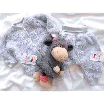 Kojenecká souprava AMÁLKA Chlupatá kojenecká souprava, šedá Velikost: 86