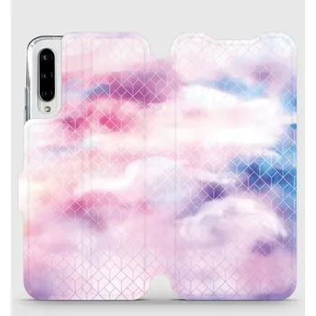 Pouzdro na mobilní telefon Flipové pouzdro Mobiwear - Xiaomi Mi A3 - MR02S Vodovkové obrazce (Knížkové flip pouzdro, obal, kryt na mobil Xiaomi Mi A3 - MR02S Vodovkové obrazce, materiál Umělá kůže + TPU - ochrana 360°, stojánek, silikonová vanička, magnetické zavírání)