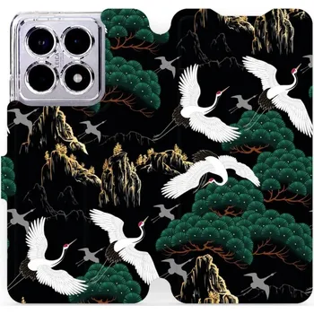 Flipové pouzdro Mobiwear - Xiaomi 14T - VP16S Jeřábi (Knížkové flip pouzdro, obal, kryt na mobil Xiaomi 14T - VP16S Jeřábi, materiál Umělá kůže + TPU - ochrana 360°, stojánek, silikonová vanička, magnetické zavírání)