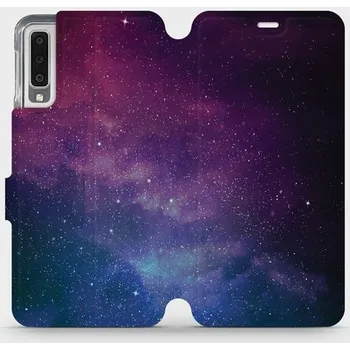 Pouzdro na mobilní telefon Flipové pouzdro Mobiwear - Samsung Galaxy A7 2018 - V147P Mlhovina (Knížkové flip pouzdro, obal, kryt na mobil Samsung Galaxy A7 2018 - V147P Mlhovina, materiál Umělá kůže + TPU - ochrana 360°, stojánek, silikonová vanička, magnetické zavírání)