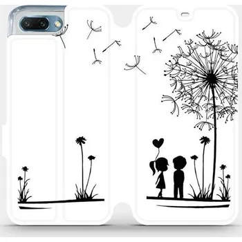 Pouzdro na mobilní telefon Flipové pouzdro Mobiwear - Honor 10 - MH16P Dvojice s pampeliškou (Knížkové flip pouzdro, obal, kryt na mobil Honor 10 - MH16P Dvojice s pampeliškou, materiál Umělá kůže + TPU - ochrana 360°, stojánek, silikonová vanička, magnetické zavírání)