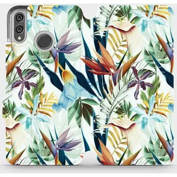 Pouzdro na mobilní telefon Flipové pouzdro Mobiwear - Honor 8X - M071P Flóra (Knížkové flip pouzdro, obal, kryt na mobil Honor 8X - M071P Flóra, materiál Umělá kůže + TPU - ochrana 360°, stojánek, silikonová vanička, magnetické zavírání)