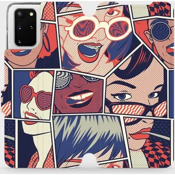 Pouzdro na mobilní telefon Flipové pouzdro Mobiwear - Samsung Galaxy S20 Plus - VP18P Komiks (Knížkové flip pouzdro, obal, kryt na mobil Samsung Galaxy S20 Plus - VP18P Komiks, materiál Umělá kůže + TPU - ochrana 360°, stojánek, silikonová vanička, magnetické zavírání)