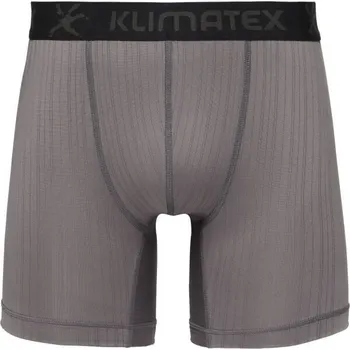 Boxerky Pánské funkční boxerky KLIMATEX Rune Mid Silktouch šedé Velikost: L