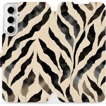 Pouzdro na mobilní telefon Flipové pouzdro Mobiwear - Samsung Galaxy A16 / A16 5G - VA53S Zebří (Knížkové flip pouzdro, obal, kryt na mobil Samsung Galaxy A16 / A16 5G - VA53S Zebří, materiál Umělá kůže + TPU - ochrana 360°, stojánek, silikonová vanička, magnetické zavírání)