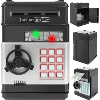 Hračka pro nejmenší Dětský trezor/pokladnička - RO2521 (Dětská pokladnička na bankovky a mince - trezor na 4mistný PIN kód)