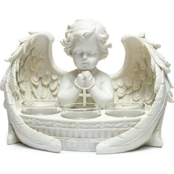 Svícen Svícen na čajovou svíčku -Modlící se cherubín