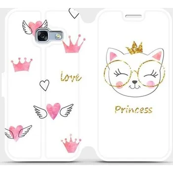 Pouzdro na mobilní telefon Flipové pouzdro Mobiwear - Samsung Galaxy A3 2017 - MH03S Kočička princess (Knížkové flip pouzdro, obal, kryt na mobil Samsung Galaxy A3 2017 - MH03S Kočička princess, materiál Umělá kůže + TPU - ochrana 360°, stojánek, silikonová vanička, magnetické)