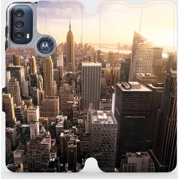 Pouzdro na mobilní telefon Flipové pouzdro Mobiwear - Motorola Moto E40 - M138P New York (Knížkové flip pouzdro, obal, kryt na mobil Motorola Moto E40 - M138P New York, materiál Umělá kůže + TPU - ochrana 360°, stojánek, silikonová vanička, magnetické zavírání)
