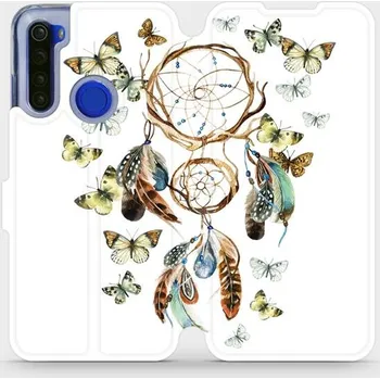 Pouzdro na mobilní telefon Flipové pouzdro Mobiwear - Xiaomi Redmi Note 8T - M001P Lapač a motýlci (Knížkové flip pouzdro, obal, kryt na mobil Xiaomi Redmi Note 8T - M001P Lapač a motýlci, materiál Umělá kůže + TPU - ochrana 360°, stojánek, silikonová vanička, magnetické zavírání)