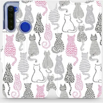 Pouzdro na mobilní telefon Flipové pouzdro Mobiwear - Xiaomi Redmi Note 8T - MX01S Kočičí zádíčka (Knížkové flip pouzdro, obal, kryt na mobil Xiaomi Redmi Note 8T - MX01S Kočičí zádíčka, materiál Umělá kůže + TPU - ochrana 360°, stojánek, silikonová vanička, magnetické zavírání)