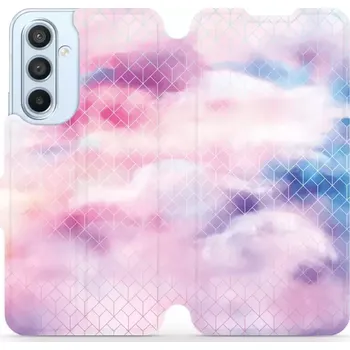 Pouzdro na mobilní telefon Flipové pouzdro Mobiwear - Samsung Galaxy A54 5G - MR02S Vodovkové obrazce (Knížkové flip pouzdro, obal, kryt na mobil Samsung Galaxy A54 5G - MR02S Vodovkové obrazce, materiál Umělá kůže + TPU - ochrana 360°, stojánek, silikonová vanička, magnetické)