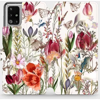 Pouzdro na mobilní telefon Flipové pouzdro Mobiwear - Samsung Galaxy M51 - MP01S Rozkvetlá louka (Knížkové flip pouzdro, obal, kryt na mobil Samsung Galaxy M51 - MP01S Rozkvetlá louka, materiál Umělá kůže + TPU - ochrana 360°, stojánek, silikonová vanička, magnetické zavírání)