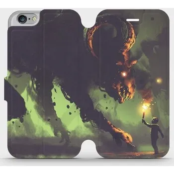 Pouzdro na mobilní telefon Flipové pouzdro Mobiwear - Apple iPhone 6 / iPhone 6s - VA08P Příšera a kluk s pochodní (Knížkové flip pouzdro, obal, kryt na mobil Apple iPhone 6 / iPhone 6s - VA08P Příšera a kluk s pochodní, materiál Umělá kůže + TPU - ochrana 360°, stojánek, silikonov