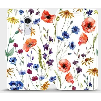 Pouzdro na mobilní telefon Flipové pouzdro Mobiwear - Xiaomi Redmi Note 4 Global - MP04S Luční kvítí (Knížkové flip pouzdro, obal, kryt na mobil Xiaomi Redmi Note 4 Global - MP04S Luční kvítí, materiál Umělá kůže + TPU - ochrana 360°, stojánek, silikonová vanička, magnetické zavírá