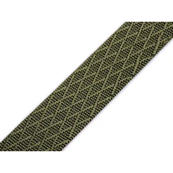 Oboustranný popruh lesklý šíře 38 mm, barva 3 zelená