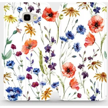 Pouzdro na mobilní telefon Flipové pouzdro Mobiwear - Samsung Galaxy J4 Plus 2018 - MP04S Luční kvítí (Knížkové flip pouzdro, obal, kryt na mobil Samsung Galaxy J4 Plus 2018 - MP04S Luční kvítí, materiál Umělá kůže + TPU - ochrana 360°, stojánek, silikonová vanička, magnetické)