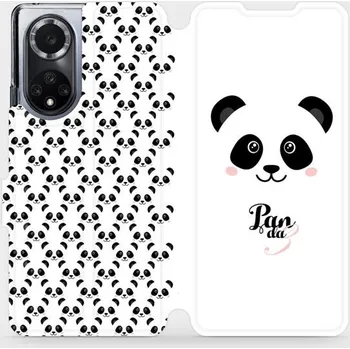 Pouzdro na mobilní telefon Flipové pouzdro Mobiwear - Huawei Nova 9 - M030P Panda Amálka (Knížkové flip pouzdro, obal, kryt na mobil Huawei Nova 9 - M030P Panda Amálka, materiál Umělá kůže + TPU - ochrana 360°, stojánek, silikonová vanička, magnetické zavírání)