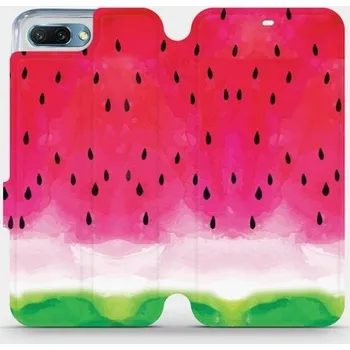 Pouzdro na mobilní telefon Flipové pouzdro Mobiwear - Honor 10 - V086S Melounek (Knížkové flip pouzdro, obal, kryt na mobil Honor 10 - V086S Melounek, materiál Umělá kůže + TPU - ochrana 360°, stojánek, silikonová vanička, magnetické zavírání)