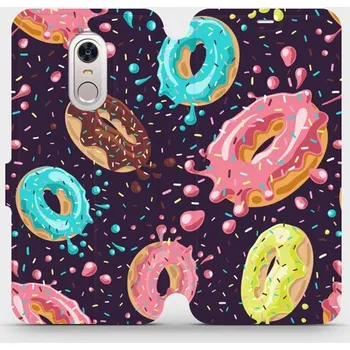 Pouzdro na mobilní telefon Flipové pouzdro Mobiwear - Xiaomi Redmi 5 Plus - VP19S Donutky (Knížkové flip pouzdro, obal, kryt na mobil Xiaomi Redmi 5 Plus - VP19S Donutky, materiál Umělá kůže + TPU - ochrana 360°, stojánek, silikonová vanička, magnetické zavírání)