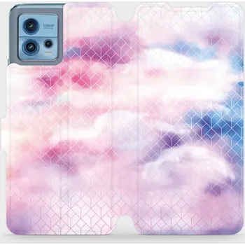 Pouzdro na mobilní telefon Flipové pouzdro Mobiwear - Motorola Moto G72 - MR02S Vodovkové obrazce (Knížkové flip pouzdro, obal, kryt na mobil Motorola Moto G72 - MR02S Vodovkové obrazce, materiál Umělá kůže + TPU - ochrana 360°, stojánek, silikonová vanička, magnetické zavírání)