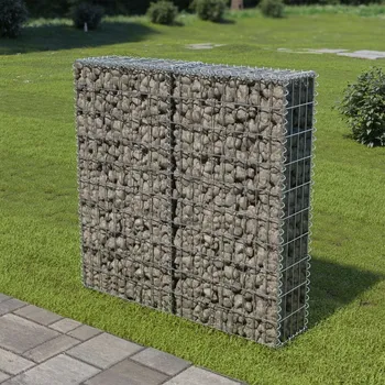 Plot OMAXI Gabionová zeď s kryty z pozinkované oceli 100 x 20 x 100 cm 592138