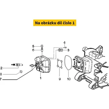 Piaggio Hlava válce Piaggio 50ccm typ2 8264906