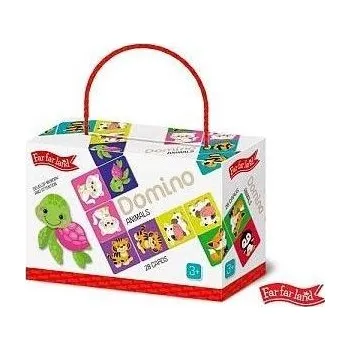 Domino Far Far Land Domino s obrázky zvířátka 28 karet ****