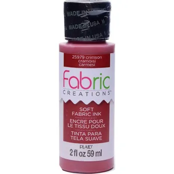 Výtvarná barva Fabric creation Fabric Creations Soft Fabric Inks - Barvy na textil Barvy Fabrik: Crimson