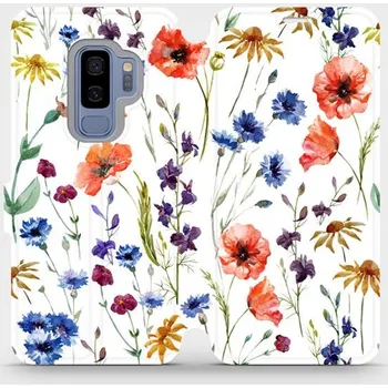 Pouzdro na mobilní telefon Flipové pouzdro Mobiwear - Samsung Galaxy S9 Plus - MP04S Luční kvítí (Knížkové flip pouzdro, obal, kryt na mobil Samsung Galaxy S9 Plus - MP04S Luční kvítí, materiál Umělá kůže + TPU - ochrana 360°, stojánek, silikonová vanička, magnetické zavírání)