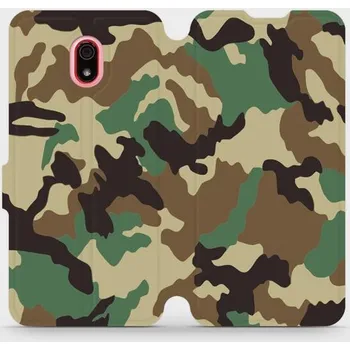 Pouzdro na mobilní telefon Flipové pouzdro Mobiwear - Xiaomi Redmi 8A - V111P Maskáče (Knížkové flip pouzdro, obal, kryt na mobil Xiaomi Redmi 8A - V111P Maskáče, materiál Umělá kůže + TPU - ochrana 360°, stojánek, silikonová vanička, magnetické zavírání)